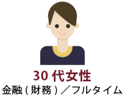 30代女性 金融(財務)/フルタイム
